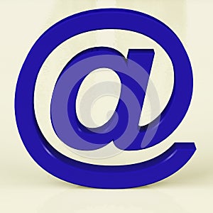 Blue Email Sign Representing Internet Mail