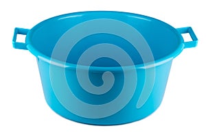 Blue empty plastic bowl