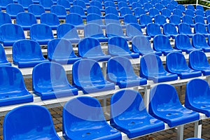 Empty seats in an open air