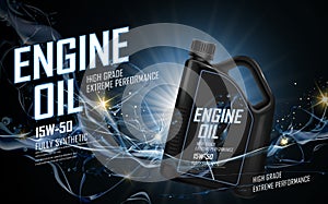 Blue engine oil ad