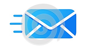 Blue Envelope Email Icon Vector Illustration, Digital Messaging, vector design Generative AI