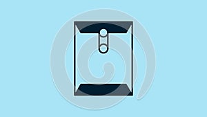 Blue Envelope icon isolated on blue background. Received message concept. New, email incoming message, sms. Mail
