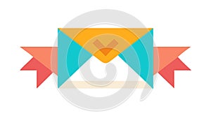 Blue Envelope Message Mail Communication Icon Vector, vector design Generative AI