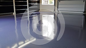 blue epoxy garage floor