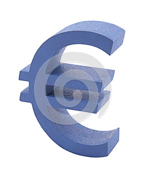 Blue euro symbol