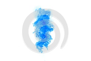 Blue explosion isolated on white background