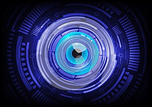 Blue eye ball abstract cyber future technology
