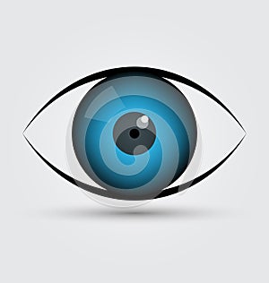 Blue eye icon vector