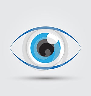 Blue eye icon vector