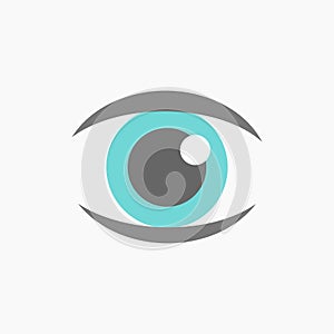 Blue eye icon vector