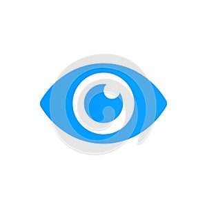 Blue eye icon vector. Look and Vision icon