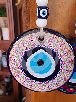 Blue eye or Nazar or Greek eye or Turkish eye.