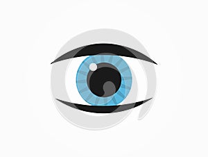 Blue eye symbolic icon