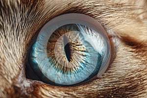 Blue-eyed cat close-up Ai photo