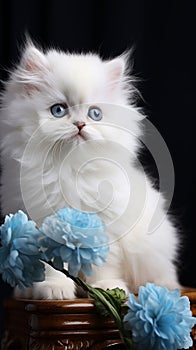 blue eyed persian cat