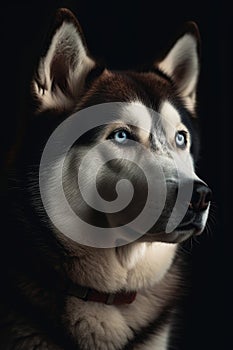 Blue eyed Siberian Husky pup