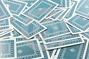 Blue facedown cards