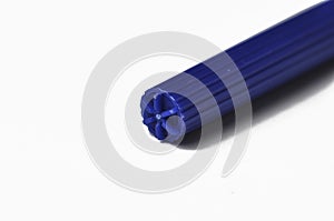 Blue felt pen isolated on a white background.Felt pee.Copy space