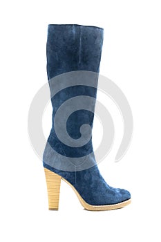 Blue female shammy boot