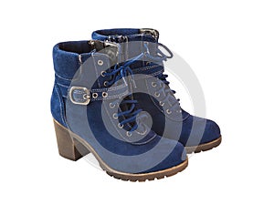 Blue female shammy boot