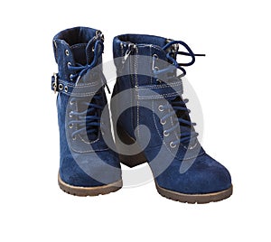 Blue female shammy boot