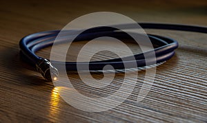 Fiber cable on the table