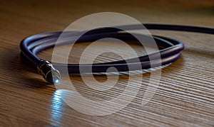 Fiber cable on the table