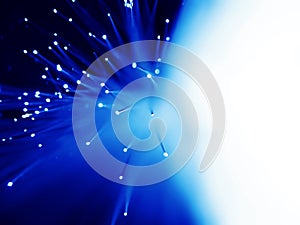 Blue fiber optic background