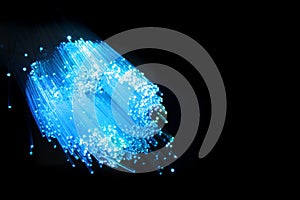Blue Fiber Optic Cable