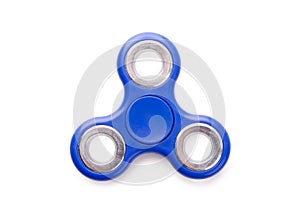 Blue fidget spinner anti-stress toy