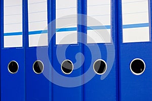 Blue file folders