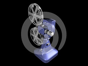 Blue film projector