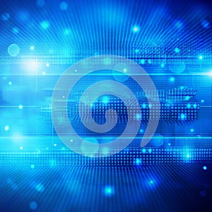 BLUE FILTER TECHNOLOGY BACKGROUND, ABSTRACT BLUE PATTERN WITH EMPTY FIELDS AND BLURRY SPACE FOR TEXT