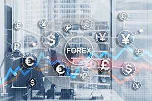 Blue Financial Forex Background. Trading trading stocks bonds