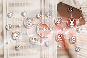 Blue Financial Forex Background. Trading trading stocks bonds