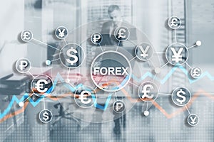 Blue Financial Forex Background. Trading trading stocks bonds