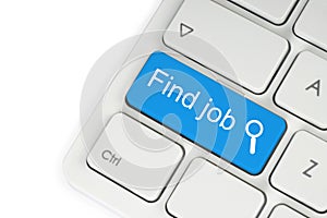 Blue find job button