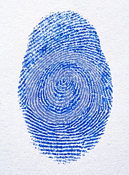 Blue finger print