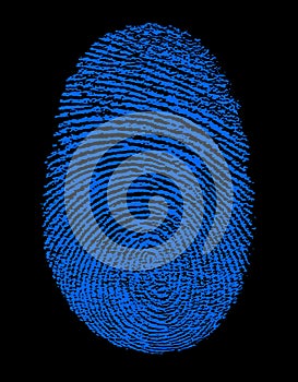 Blue Fingerprint Identity ID