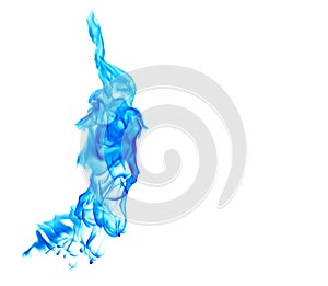 Blue fire. blue fire flames on white background