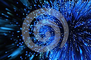 blue firework explosion on black background