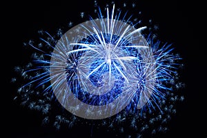 Blue fireworks