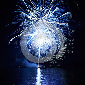 Blue fireworks