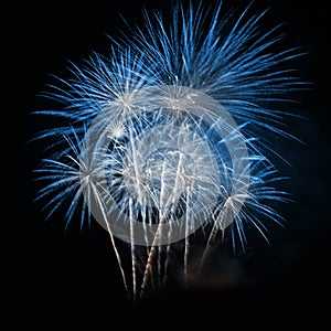 Blue fireworks