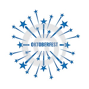 Blue fireworks, oktoberfest greetings