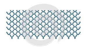 Blue Fish Scale Pattern, Seamless Aquatic Texture, vector design Generative AI