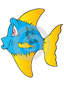 The blue fish yellow fin