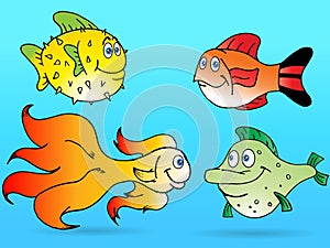 The blue fish yellow fin