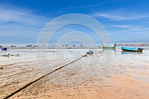 Blue fisherman boats