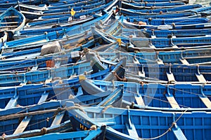 Blue Fishing boats